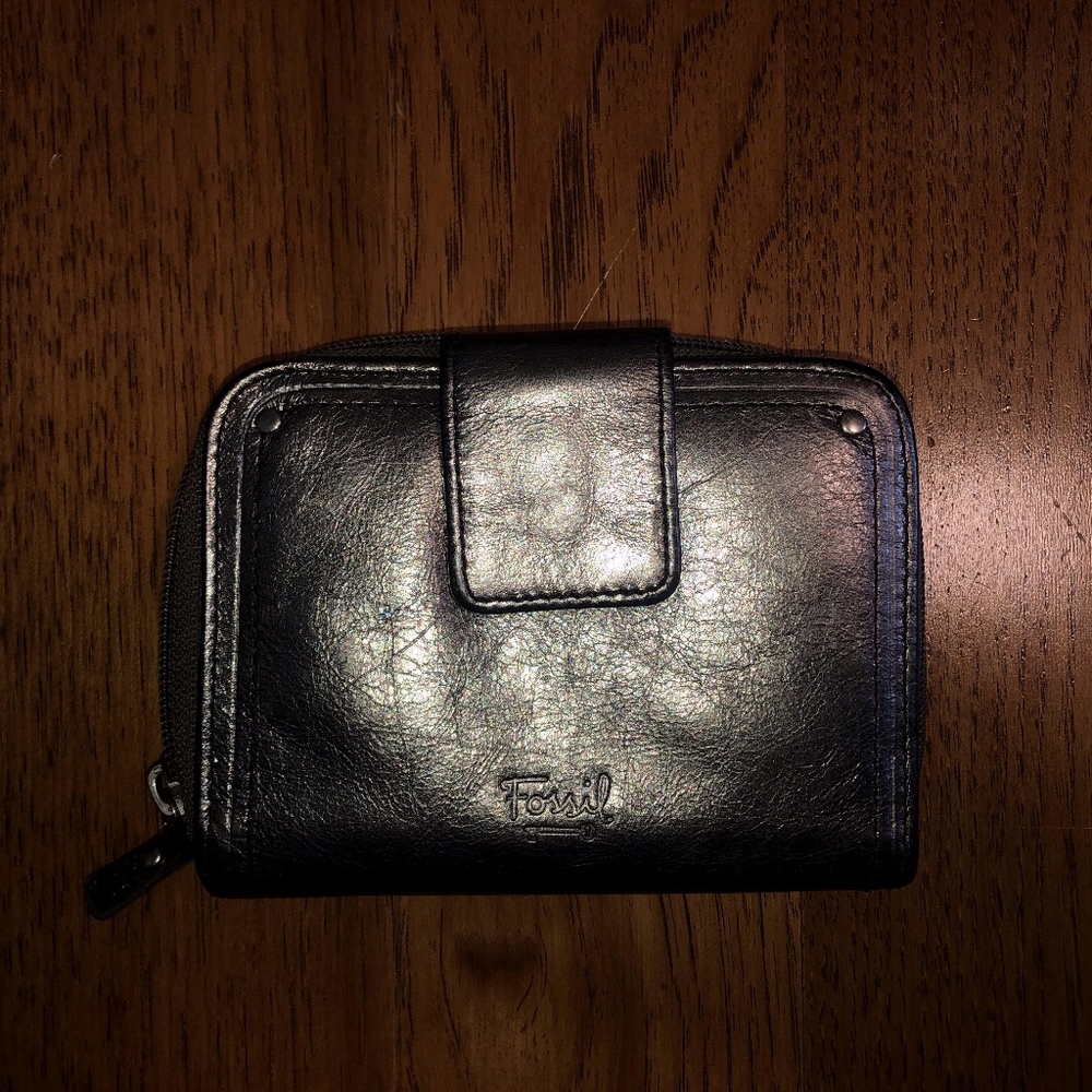Silver small Fossil wallet